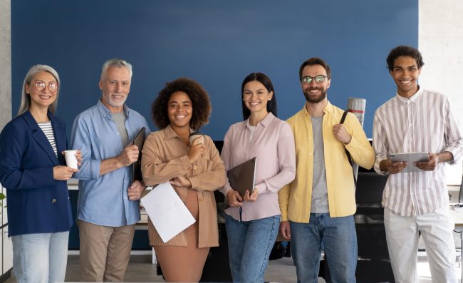 diverse-workforce-fp Diverse talent pool of six people representing different ethnicities and ages.